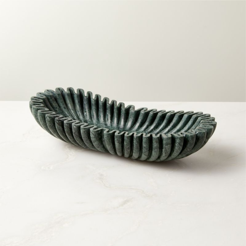 Anya White Swirled Resin Catchall Dish