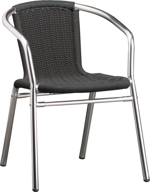 CB2   rex grey arm chair  