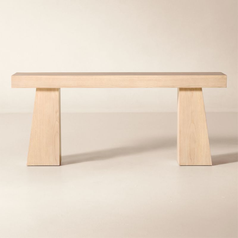 Daybreak 54" Light Ash Wood Console Table