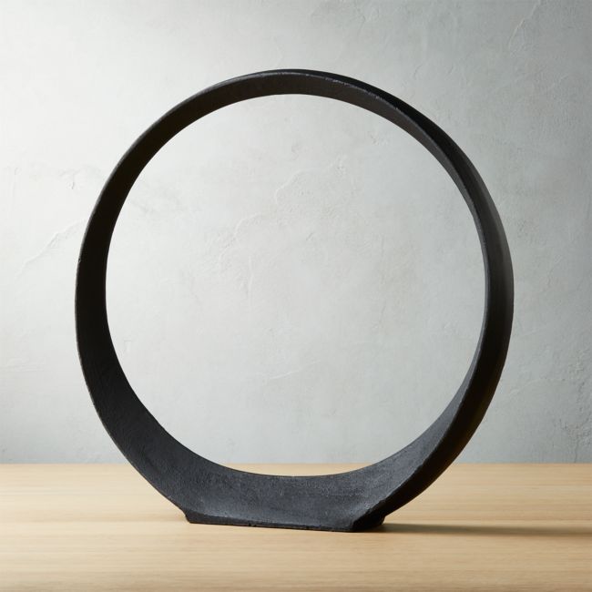 Online Designer Combined Living/Dining Large Metal Ring Sculpture