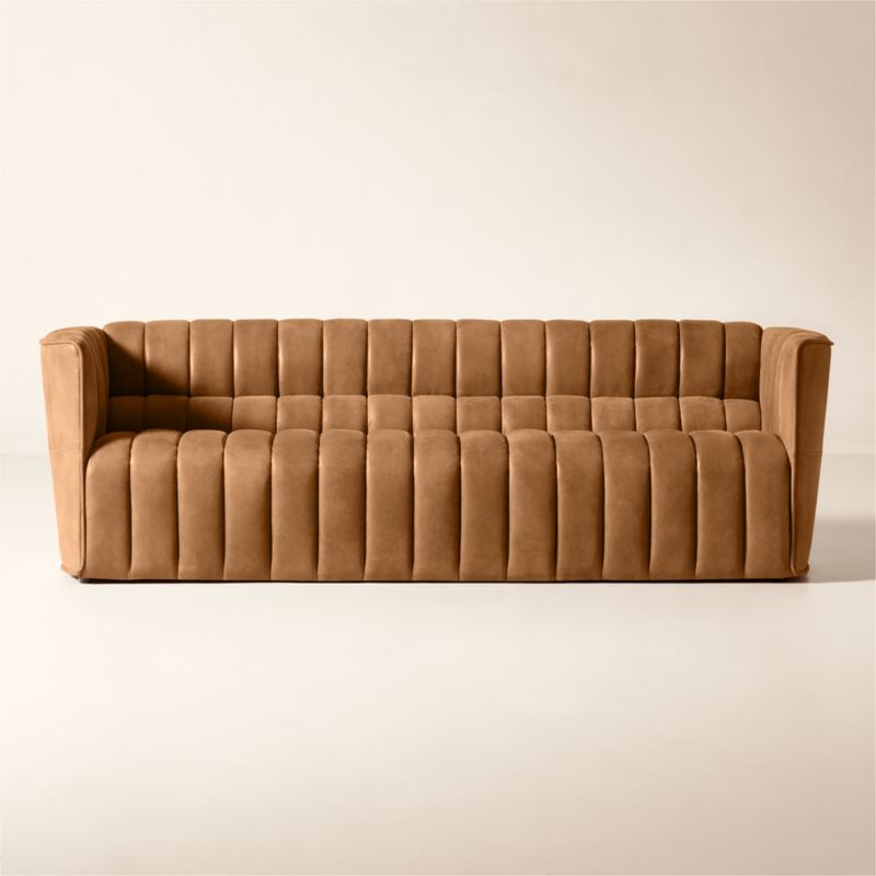 Duncan Brown Leather Dining Banquette Bench
