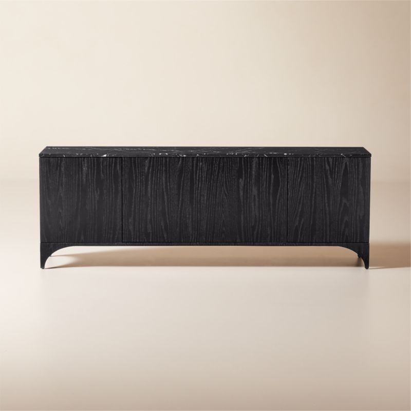 Alpena 90" Dark Acacia Wood Credenza