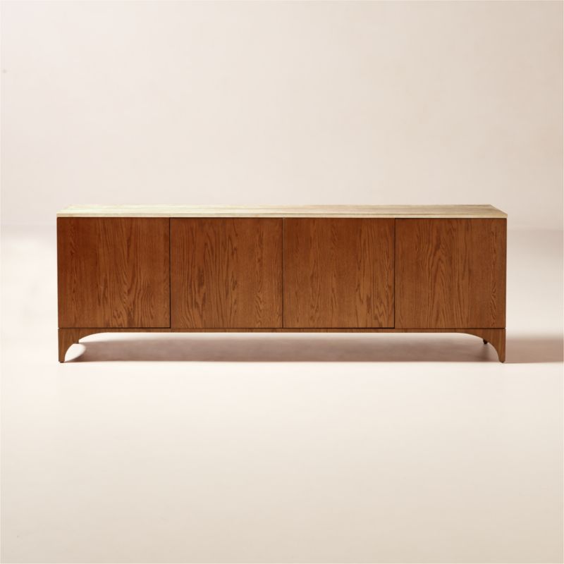 Carbon Brown Burl Wood Entryway Cabinet