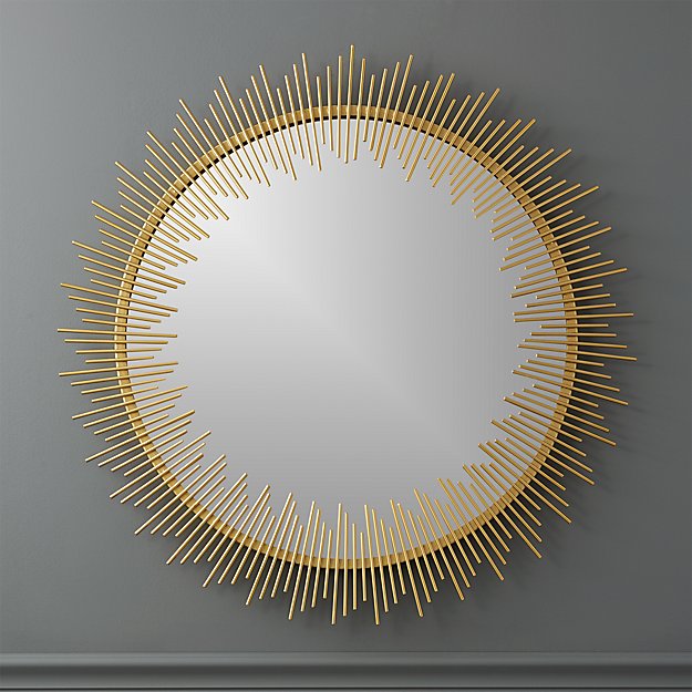 Circle Wall Mirrors rocco 33" round wall mirror | cb2 Circle Wall Mirrors rocco 33" round wall mirror | cb2