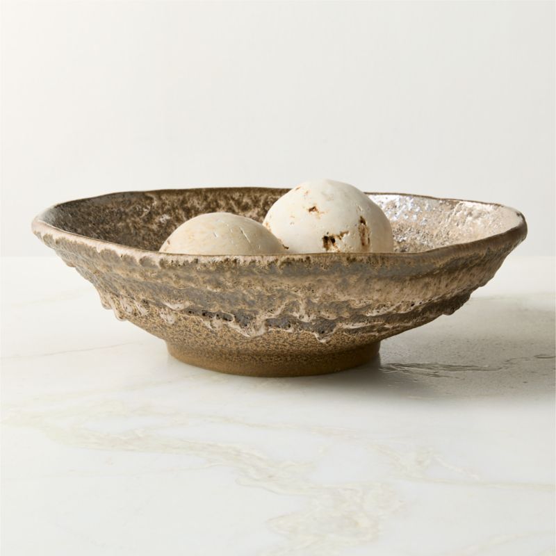 Cusco Textured Black Terracotta Decorative Bowl