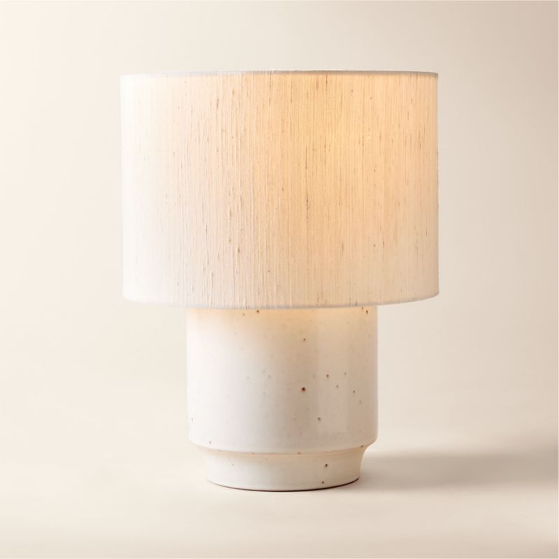 Luar Wrapped Untanned Leather Table Lamp With Brass Base