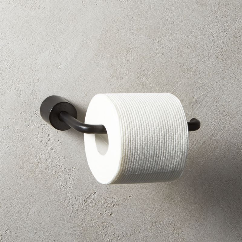 Rough Cast Black Toilet Paper Holder