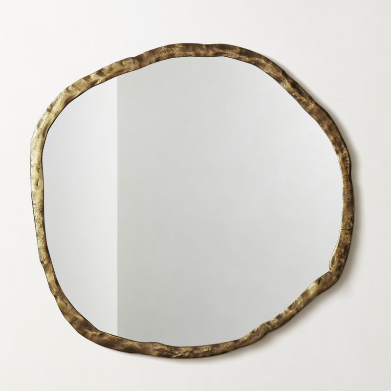 Abel Brass Round Wall Mirror 48