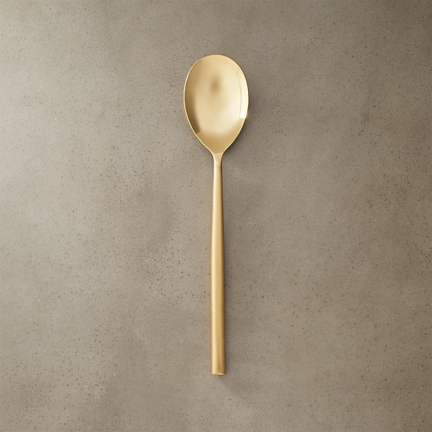 rush gold serving spoon CB2