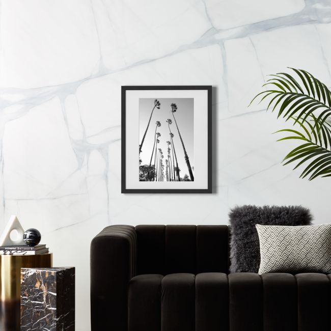 Online Designer Combined Living/Dining Palm Trees Road with Black Frame 21.5