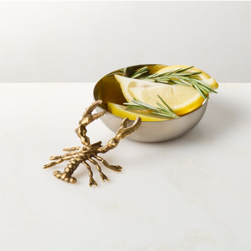 Laftin Polished Stainless Steel and Green Marble Snack Bowl 5"