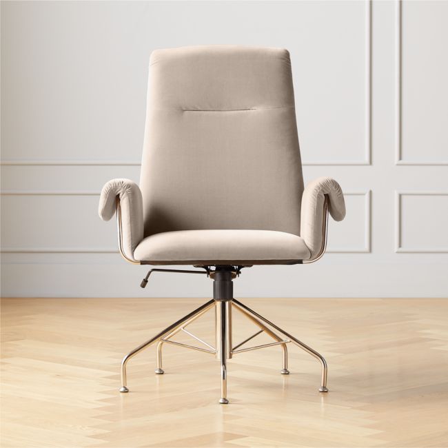 Online Designer Combined Living/Dining Saviti Bone Velvet Office Chair