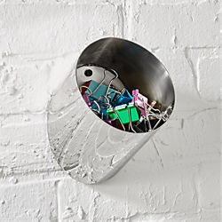 scope shiny silver wall pocket