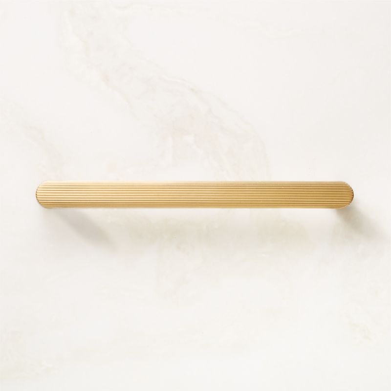 6" Nicolo Knurled Unlacquered Brass Handle