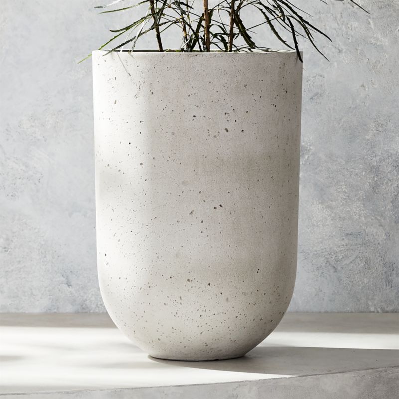Seminyak Grey Cement Indoor/Outdoor Planter Tall