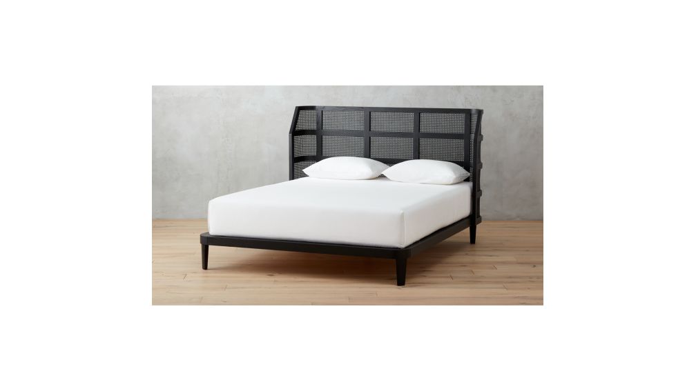 seville cane queen bed in beds + Reviews | CB2