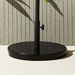 shadow round-rectangular umbrella and round sun shade black base
