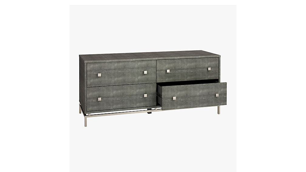shagreen embossed low dresser CB2