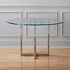 silverado chrome 47" round dining table