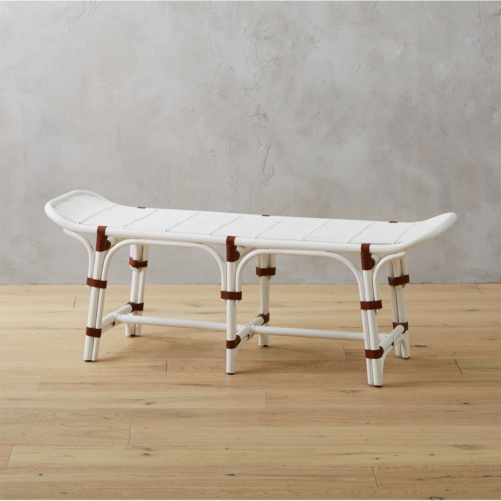 Cb2 white deals bench