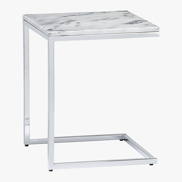 smart marble top c table in accent tables  CB2