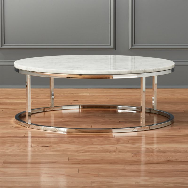 smart round marble top coffee table + Reviews | CB2