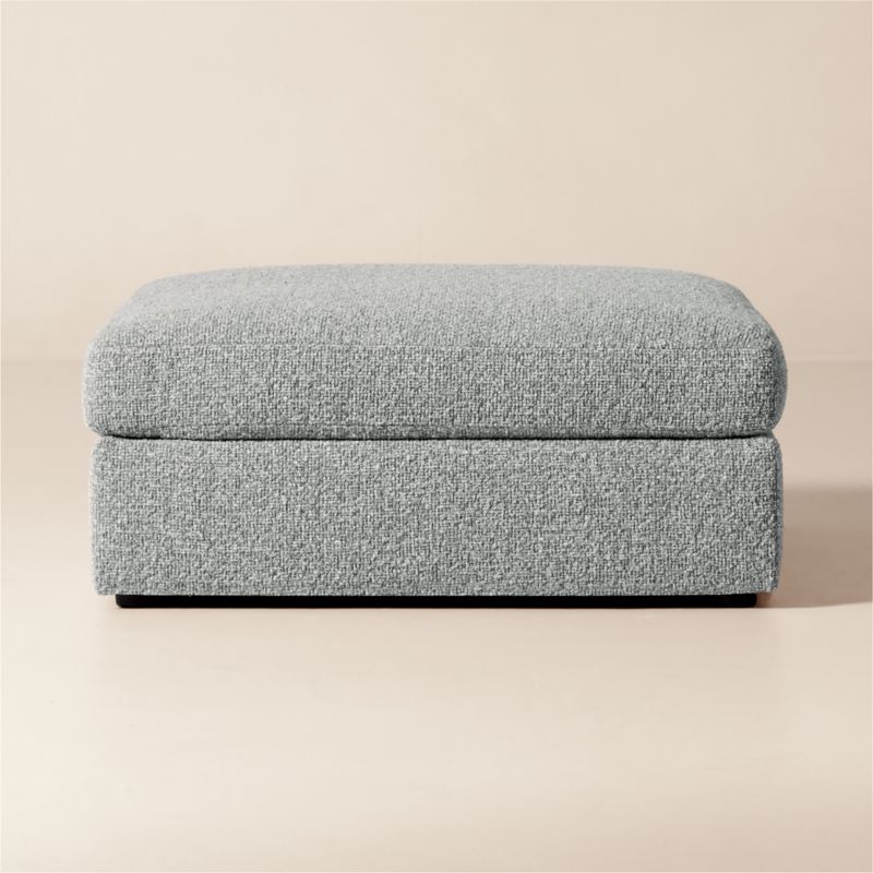 Sohla Grey Boucle Ottoman