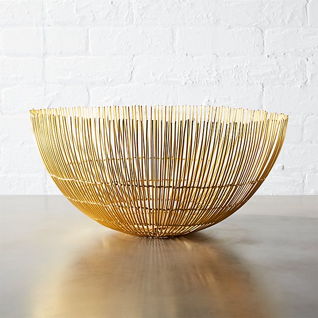 Soleil Large Brass Bowl CB2