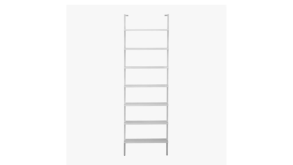 Stairway White Ladder Bookcase CB2 ... stairway white 96