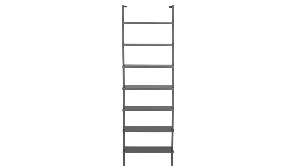 Stairway Wall Mounted Grey Bookshlef Cb2 Stairway Grey 96 Wall Mounted Bookcase