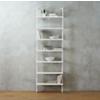 stairway white 96" wall mounted bookcase