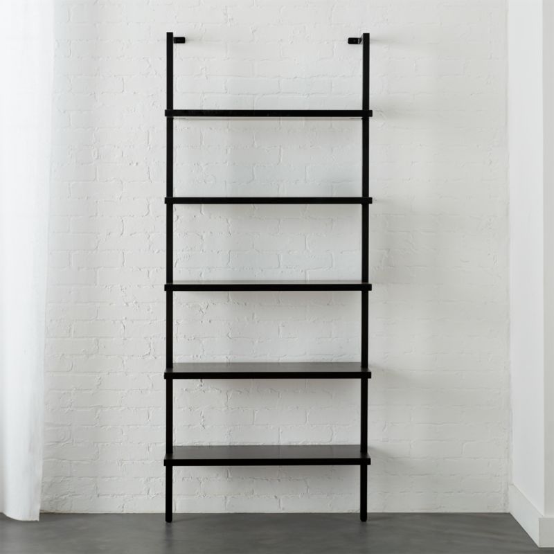 Bodene Black Resin Wall Shelf 36"