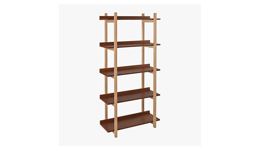 Stax Walnut Bookcase Cb2 Stax Bookcase