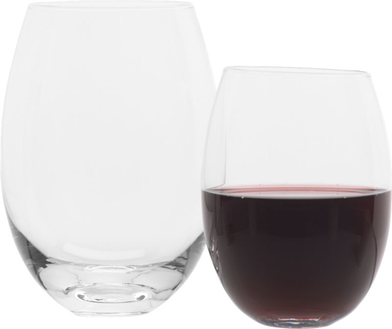 stemless wine glass