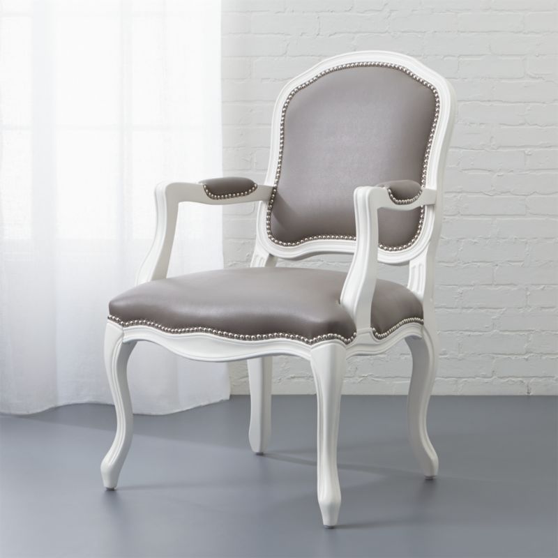 stick around grey and white dining chair | CB2