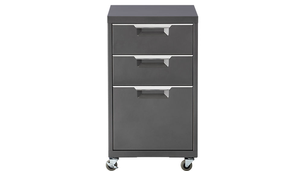 tps carbon rolling file cabinet | cb2
