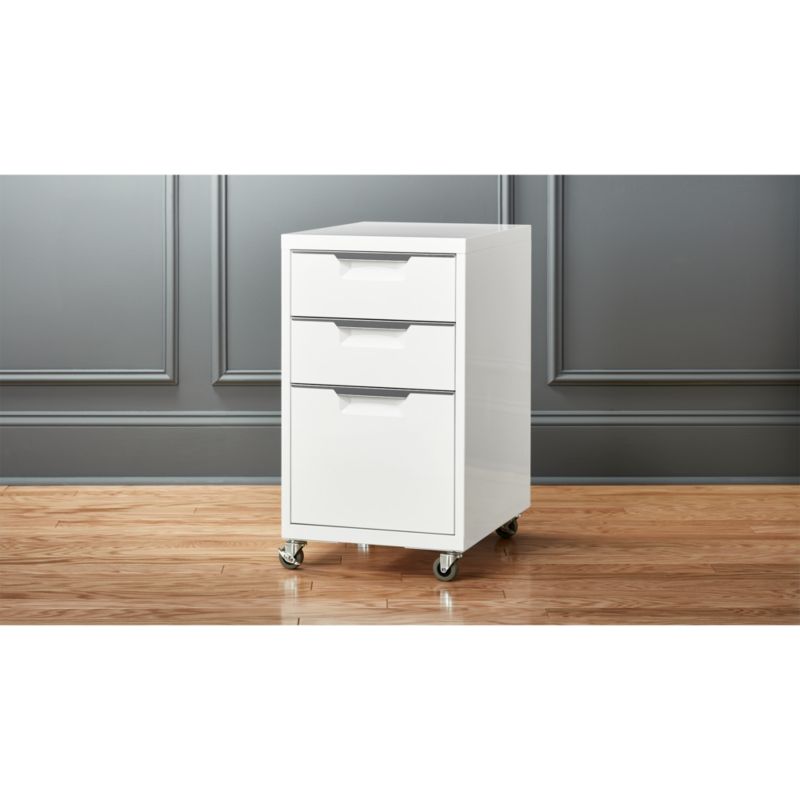 TPS 3drawer white file CB2