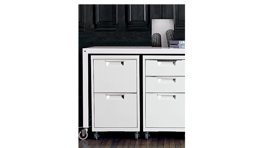 TPS white metal file cabinet | CB2
