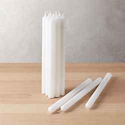 white taper candles set of 12