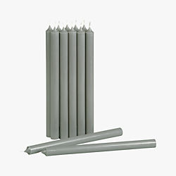 grey taper candles set of 12