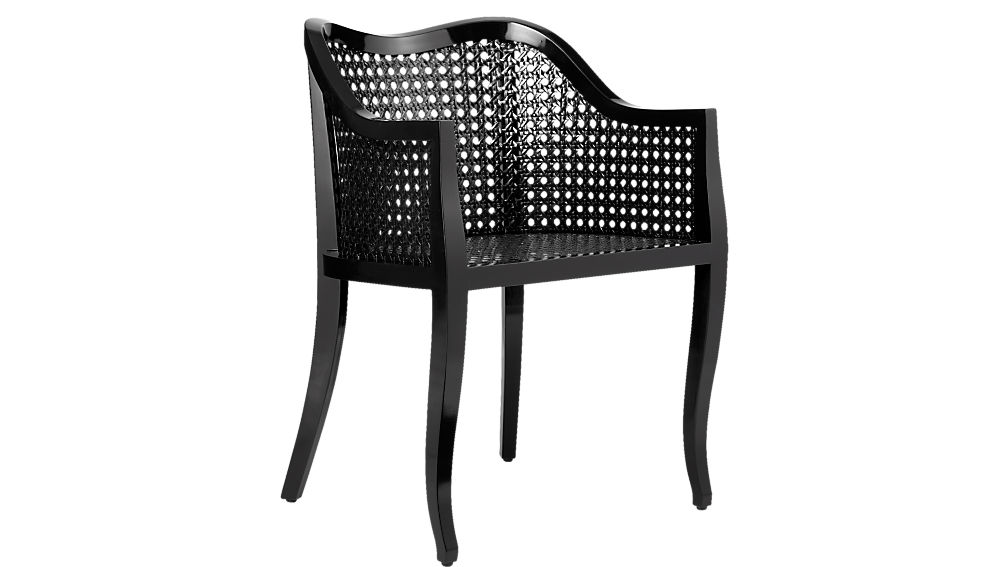 tayabas black cane side chair | CB2