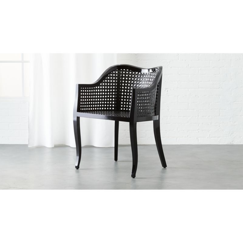 tayabas black cane side chair | CB2