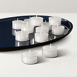 clear-cupped tea light candles set of 12