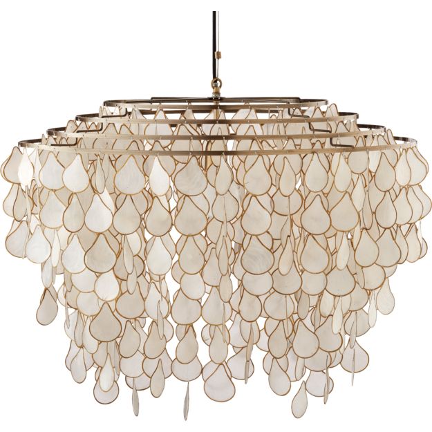 teardrops capiz chandelier + Reviews CB2