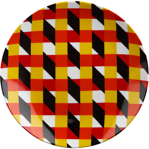 techno crazy stripe plate in tabletop  CB2