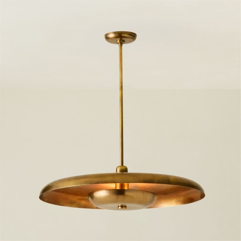 Tennant Aged Brass Pendant Light 24