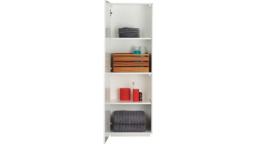 the wall tall white bathroom in storage + Reviews CB2