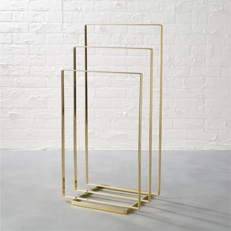 brass towel rack CB2