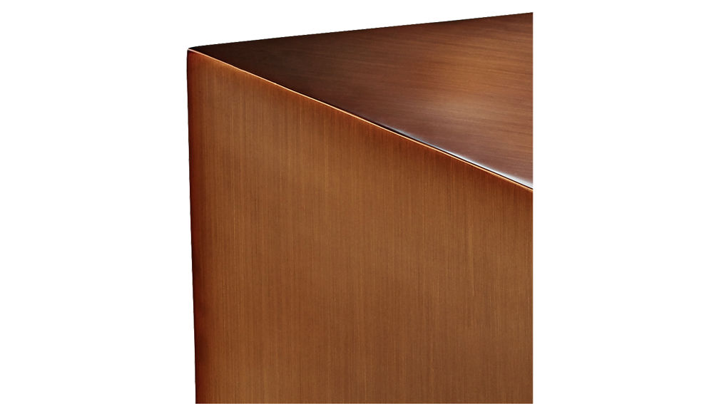 Tri Brushed Bronze Side Table CB2