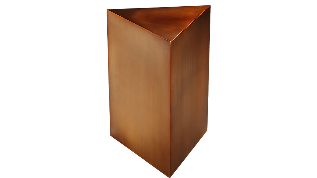 Tri Brushed Bronze Side Table CB2
